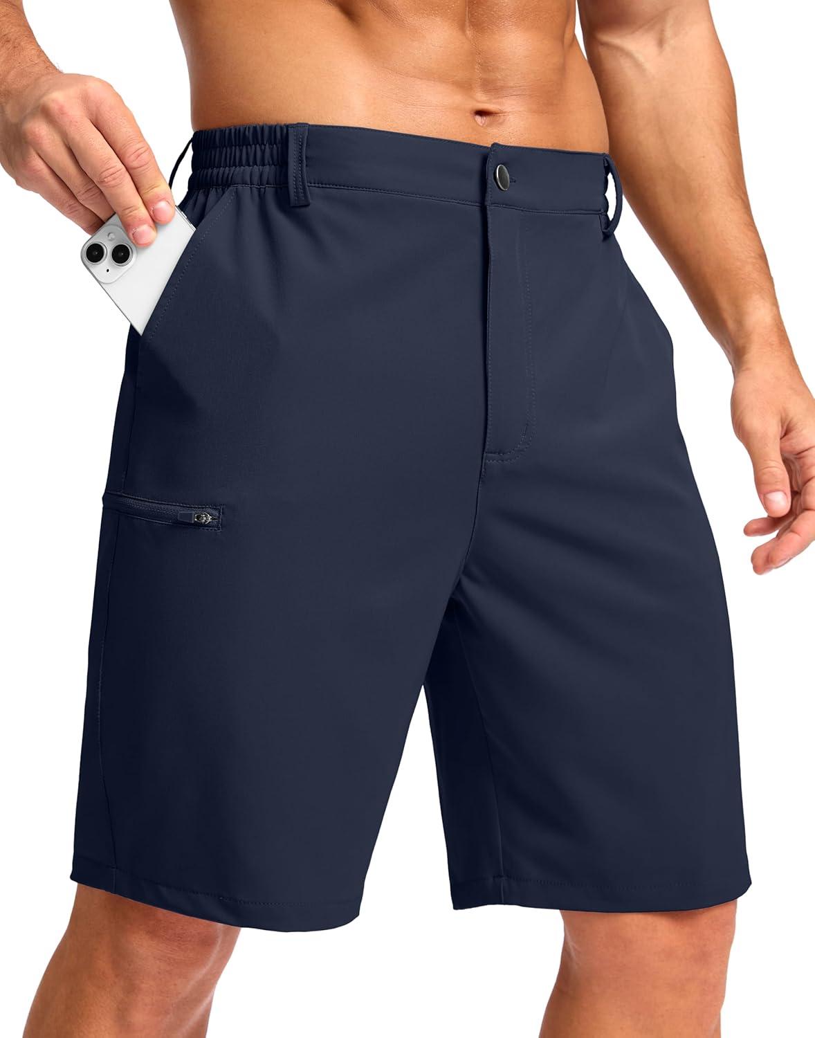 imageG Gradual Mens Casual Shorts 7 9 5 Lightweight 4 Pockets Stretch QuickDry Summer Shorts for Golf Work Hiking TripsNavy