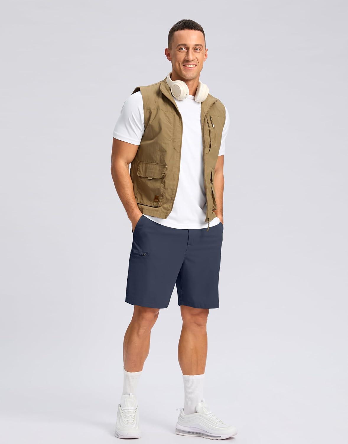 imageG Gradual Mens Casual Shorts 7 9 5 Lightweight 4 Pockets Stretch QuickDry Summer Shorts for Golf Work Hiking TripsNavy