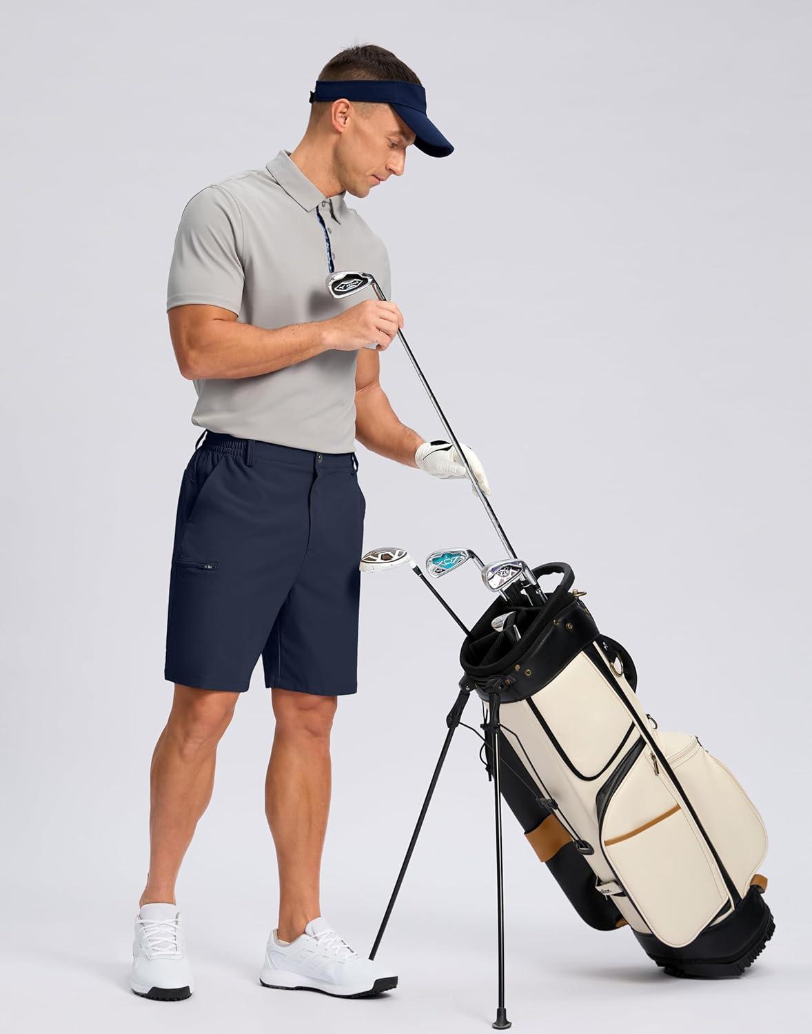 imageG Gradual Mens Casual Shorts 7 9 5 Lightweight 4 Pockets Stretch QuickDry Summer Shorts for Golf Work Hiking TripsNavy