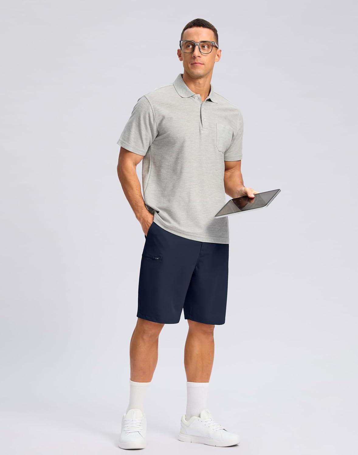 imageG Gradual Mens Casual Shorts 7 9 5 Lightweight 4 Pockets Stretch QuickDry Summer Shorts for Golf Work Hiking TripsNavy