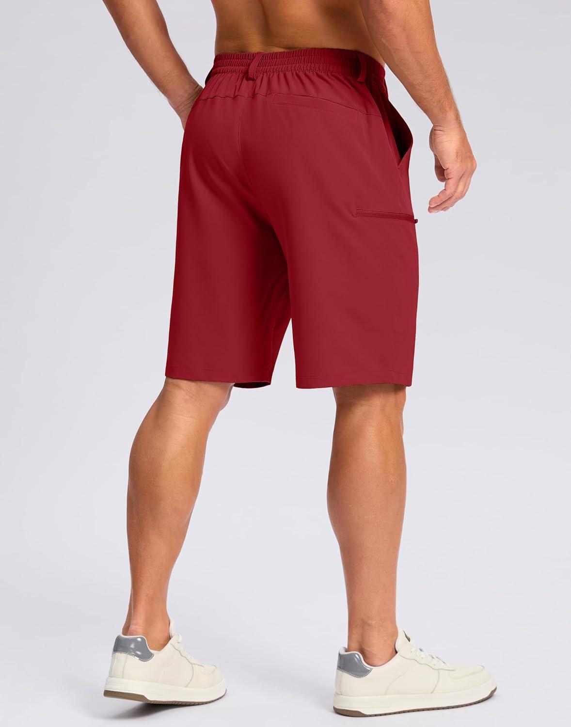 imageG Gradual Mens Casual Shorts 7 9 5 Lightweight 4 Pockets Stretch QuickDry Summer Shorts for Golf Work Hiking TripsRed