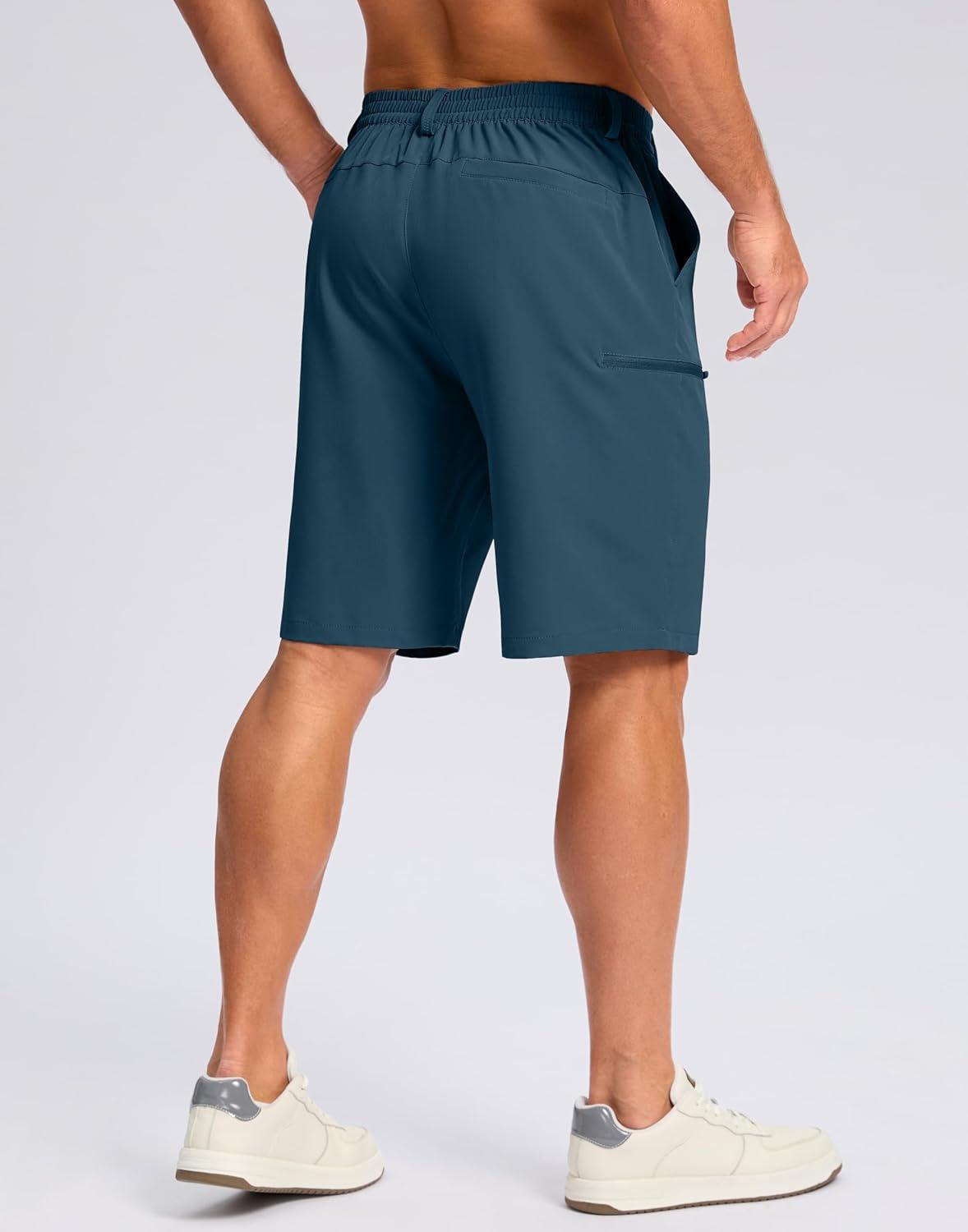 imageG Gradual Mens Casual Shorts 7 9 5 Lightweight 4 Pockets Stretch QuickDry Summer Shorts for Golf Work Hiking TripsTibetan Blue