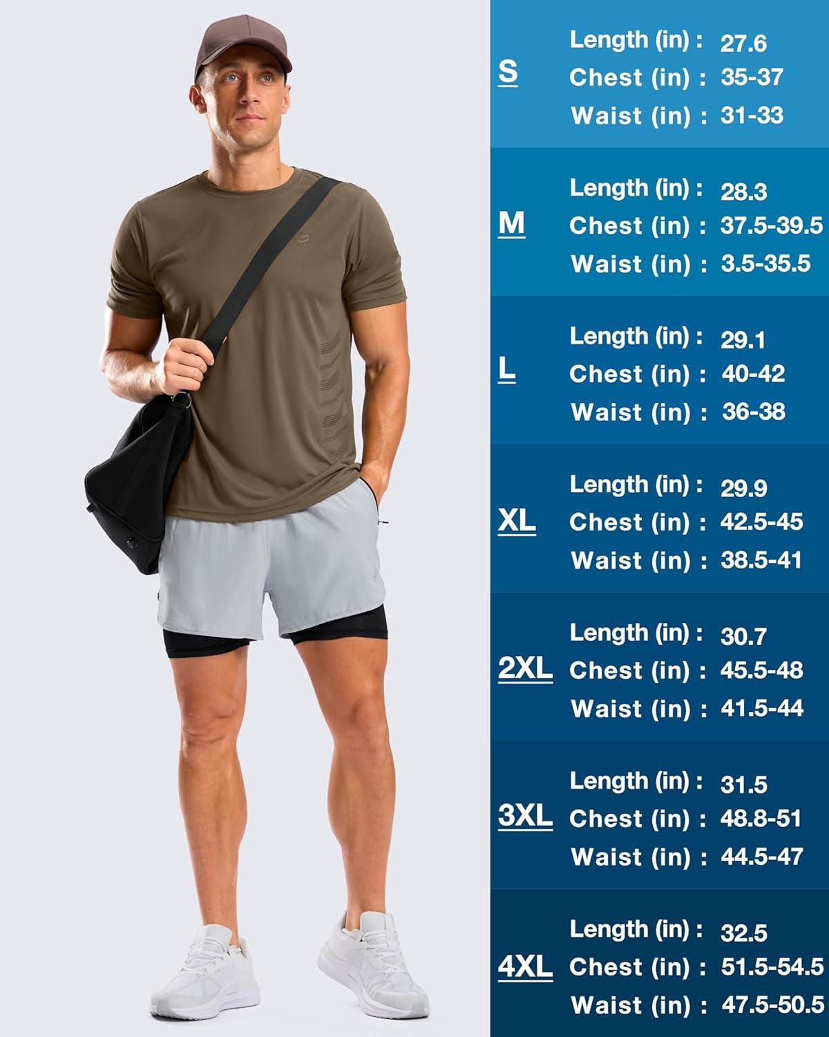 imageG Gradual Mens Workout Shirts Quick Dry Athletic Running TShirts Lightweight Moisture Wicking Short Sleeve Sports Gym TopsBrown