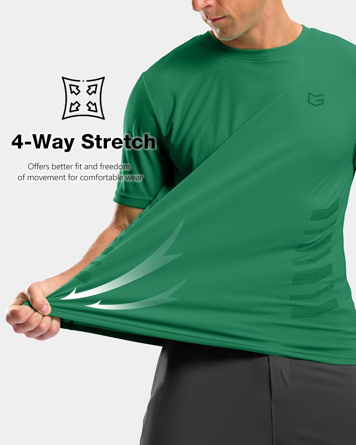 imageG Gradual Mens Workout Shirts Quick Dry Athletic Running TShirts Lightweight Moisture Wicking Short Sleeve Sports Gym TopsGreen