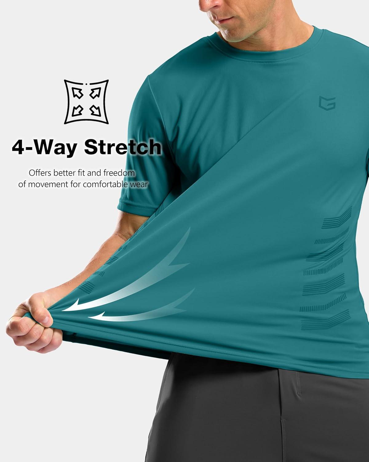 imageG Gradual Mens Workout Shirts Quick Dry Athletic Running TShirts Lightweight Moisture Wicking Short Sleeve Sports Gym TopsTeal