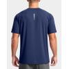 G Gradual Men’s Athletic Workout T-Shirts Moisture Wicking Cooling Running Shirts Short Sleeve Performance Tee for Gym Tennis(Dark Blue)