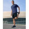 G Gradual Men’s Athletic Workout T-Shirts Moisture Wicking Cooling Running Shirts Short Sleeve Performance Tee for Gym Tennis(Dark Blue)