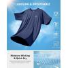 G Gradual Men’s Athletic Workout T-Shirts Moisture Wicking Cooling Running Shirts Short Sleeve Performance Tee for Gym Tennis(Dark Blue)