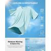 G Gradual Men’s Athletic Workout T-Shirts Moisture Wicking Cooling Running Shirts Short Sleeve Performance Tee for Gym Tennis(Light Blue)