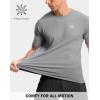 G Gradual Men’s Athletic Workout T-Shirts Moisture Wicking Cooling Running Shirts Short Sleeve Performance Tee for Gym Tennis(Light Grey)