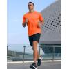 G Gradual Men’s Athletic Workout T-Shirts Moisture Wicking Cooling Running Shirts Short Sleeve Performance Tee for Gym Tennis(Orange)