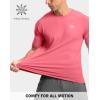 G Gradual Men’s Athletic Workout T-Shirts Moisture Wicking Cooling Running Shirts Short Sleeve Performance Tee for Gym Tennis(Pink)