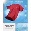 G Gradual Men’s Athletic Workout T-Shirts Moisture Wicking Cooling Running Shirts Short Sleeve Performance Tee for Gym Tennis(Red)