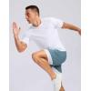 G Gradual Men’s Athletic Workout T-Shirts Moisture Wicking Cooling Running Shirts Short Sleeve Performance Tee for Gym Tennis(White)