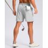 G Gradual Men’s Casual Shorts 7″/ 9″/ 5″ Lightweight 4 Pockets Stretch Quick-Dry Summer Shorts for Golf Work Hiking Trips(Bright Gray)