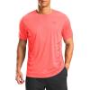 G Gradual Men’s Workout Shirts Quick Dry Athletic Running T-Shirts Lightweight Moisture Wicking Short Sleeve Sports Gym Tops(Brick Red Heather)