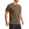 G Gradual Men’s Workout Shirts Quick Dry Athletic Running T-Shirts Lightweight Moisture Wicking Short Sleeve Sports Gym Tops(Brown)