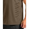 G Gradual Men’s Workout Shirts Quick Dry Athletic Running T-Shirts Lightweight Moisture Wicking Short Sleeve Sports Gym Tops(Brown)