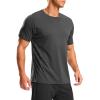 G Gradual Men’s Workout Shirts Quick Dry Athletic Running T-Shirts Lightweight Moisture Wicking Short Sleeve Sports Gym Tops(Dark Grey Heather)