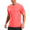 G Gradual Men’s Workout Shirts Quick Dry Athletic Running T-Shirts Lightweight Moisture Wicking Short Sleeve Sports Gym Tops(Brick Red Heather)