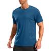 G Gradual Men’s Workout Shirts Quick Dry Athletic Running T-Shirts Lightweight Moisture Wicking Short Sleeve Sports Gym Tops(Dark Grey Blue)
