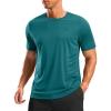 G Gradual Men’s Workout Shirts Quick Dry Athletic Running T-Shirts Lightweight Moisture Wicking Short Sleeve Sports Gym Tops(Teal)