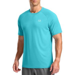 G Gradual Men’s Athletic Workout T-Shirts Moisture Wicking Cooling Running Shirts Short Sleeve Performance Tee for Gym Tennis(Blue)