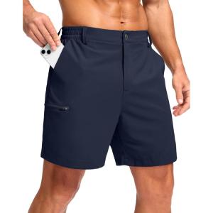G Gradual Men’s Casual Shorts 7″/ 9″/ 5″ Lightweight 4 Pockets Stretch Quick-Dry Summer Shorts for Golf Work Hiking Trips(Navy)