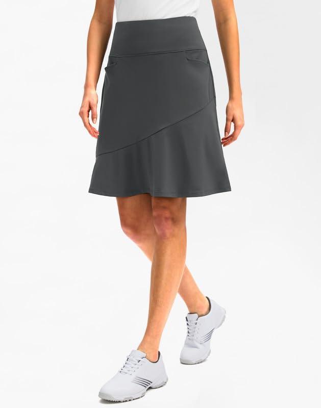 imageG Gradual Skorts Skirts for Women with 5 Pockets 20 Knee Length Golf Skirt Modest Long Tennis Athletic Skirts for WomenDark Grey
