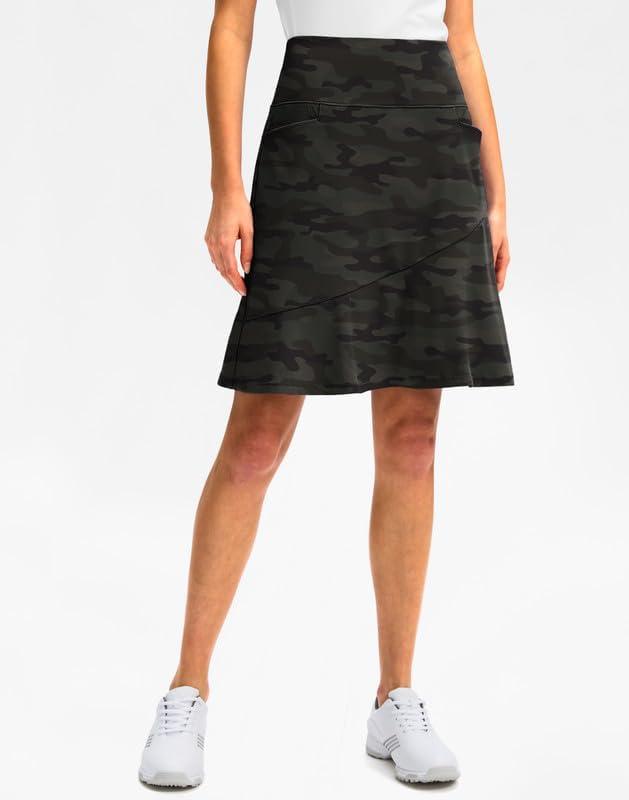 imageG Gradual Skorts Skirts for Women with 5 Pockets 20 Knee Length Golf Skirt Modest Long Tennis Athletic Skirts for WomenGreen Camo