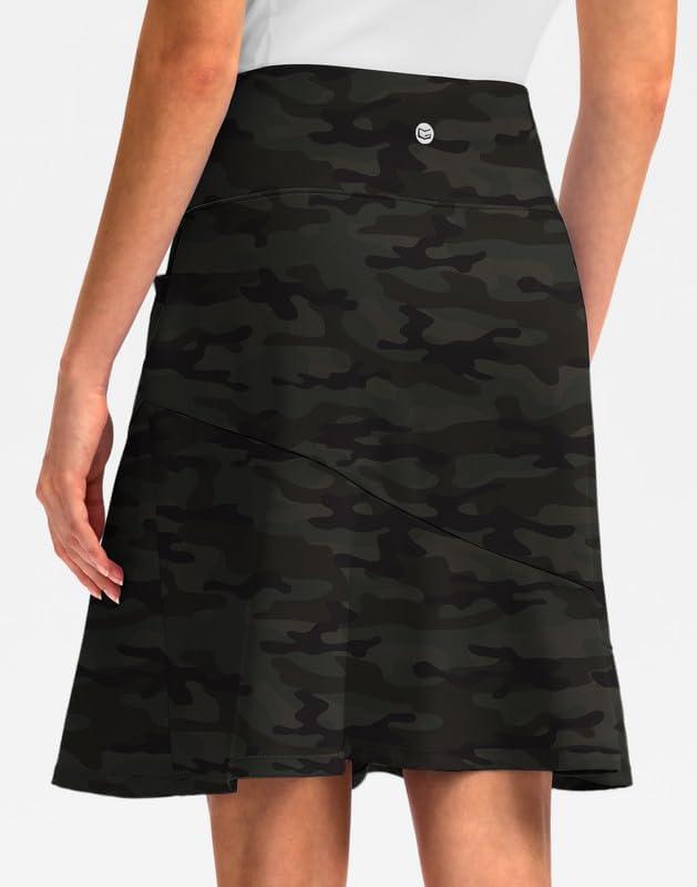 imageG Gradual Skorts Skirts for Women with 5 Pockets 20 Knee Length Golf Skirt Modest Long Tennis Athletic Skirts for WomenGreen Camo