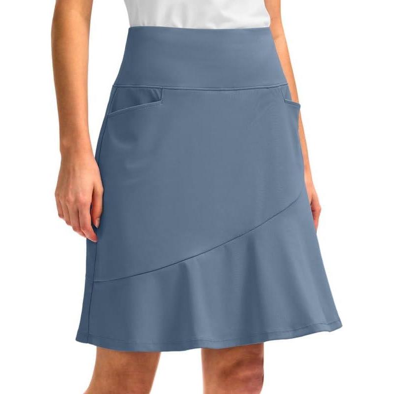 imageG Gradual Skorts Skirts for Women with 5 Pockets 20 Knee Length Golf Skirt Modest Long Tennis Athletic Skirts for WomenDusty Blue