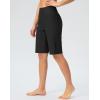 G GRADUAL Women’s 11″ Long Swim Board Shorts High Waisted Knee Length Beach Swimming Shorts for Women with Pockets Liner(Black)
