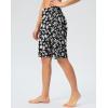 G GRADUAL Women’s 11″ Long Swim Board Shorts High Waisted Knee Length Beach Swimming Shorts for Women with Pockets Liner(Black Flower)