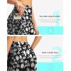 G GRADUAL Women’s 11″ Long Swim Board Shorts High Waisted Knee Length Beach Swimming Shorts for Women with Pockets Liner(Black Flower)