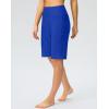 G GRADUAL Women’s 11″ Long Swim Board Shorts High Waisted Knee Length Beach Swimming Shorts for Women with Pockets Liner(Blue)