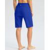 G GRADUAL Women’s 11″ Long Swim Board Shorts High Waisted Knee Length Beach Swimming Shorts for Women with Pockets Liner(Blue)