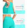 G GRADUAL Women’s 11″ Long Swim Board Shorts High Waisted Knee Length Beach Swimming Shorts for Women with Pockets Liner(Cyan)