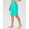 G GRADUAL Women’s 11″ Long Swim Board Shorts High Waisted Knee Length Beach Swimming Shorts for Women with Pockets Liner(Cyan)
