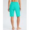 G GRADUAL Women’s 11″ Long Swim Board Shorts High Waisted Knee Length Beach Swimming Shorts for Women with Pockets Liner(Cyan)