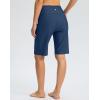 G GRADUAL Women’s 11″ Long Swim Board Shorts High Waisted Knee Length Beach Swimming Shorts for Women with Pockets Liner(Dark Blue)