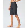 G GRADUAL Women’s 11″ Long Swim Board Shorts High Waisted Knee Length Beach Swimming Shorts for Women with Pockets Liner(Dark Grey)