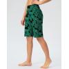G GRADUAL Women’s 11″ Long Swim Board Shorts High Waisted Knee Length Beach Swimming Shorts for Women with Pockets Liner(Leaf)