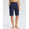 G GRADUAL Women’s 11″ Long Swim Board Shorts High Waisted Knee Length Beach Swimming Shorts for Women with Pockets Liner(Navy)