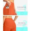 G GRADUAL Women’s 11″ Long Swim Board Shorts High Waisted Knee Length Beach Swimming Shorts for Women with Pockets Liner(Orange)