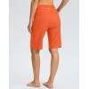 G GRADUAL Women’s 11″ Long Swim Board Shorts High Waisted Knee Length Beach Swimming Shorts for Women with Pockets Liner(Orange)