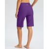 G GRADUAL Women’s 11″ Long Swim Board Shorts High Waisted Knee Length Beach Swimming Shorts for Women with Pockets Liner(Purple)