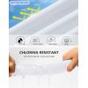 G GRADUAL Women’s 11″ Long Swim Board Shorts High Waisted Knee Length Beach Swimming Shorts for Women with Pockets Liner(White)