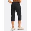 G GRADUAL Women’s Capri Pants with 3 Zipper Pockets Lightweight Quick Dry Hiking Travel Capris Pants for Women Casual Summer(Black)