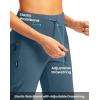 G GRADUAL Women’s Capri Pants with 3 Zipper Pockets Lightweight Quick Dry Hiking Travel Capris Pants for Women Casual Summer(Dark Blue)